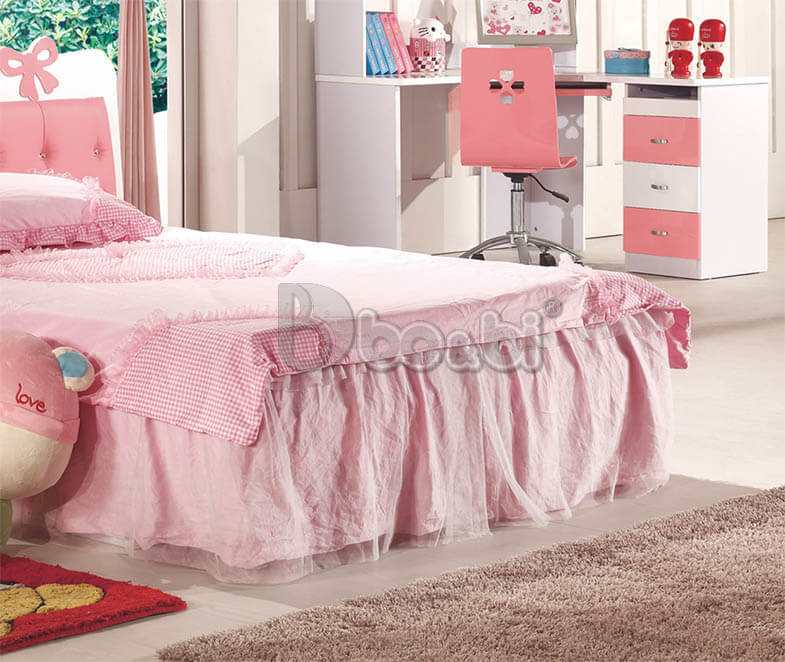 Giường công chúa màu hồng êm ái BB BABY860G-2